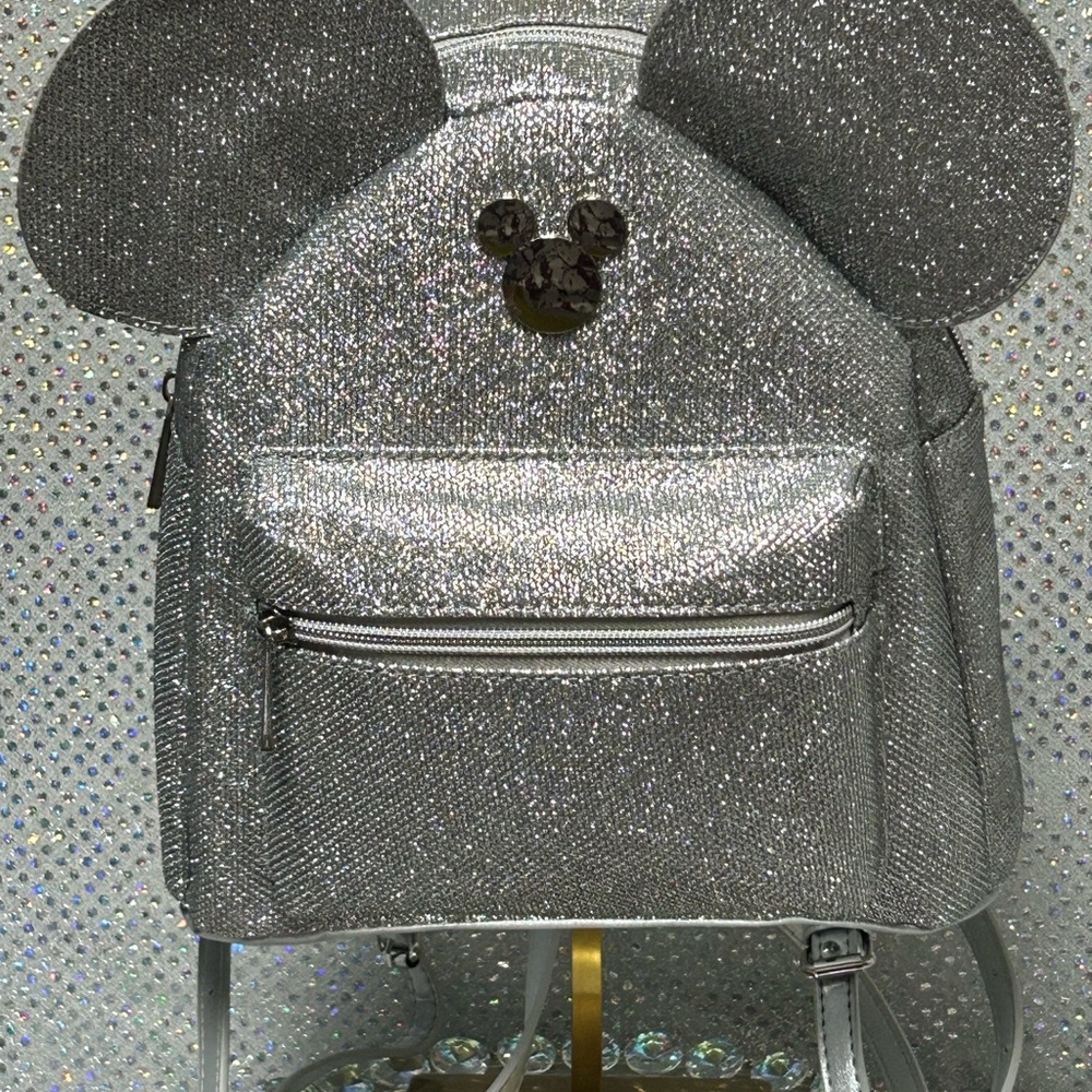 Disney Metallic Mickey Mouse Backpack Approx. 9.5 x 11 x 5